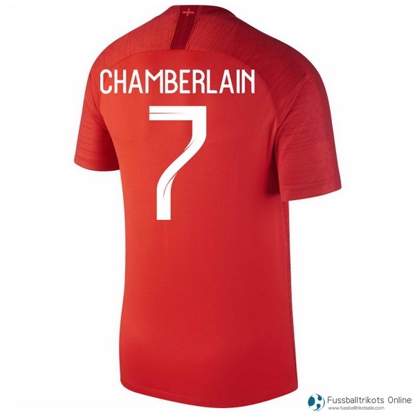 England Trikot Auswarts Chamberlain 2018 Rote Fussballtrikots Günstig